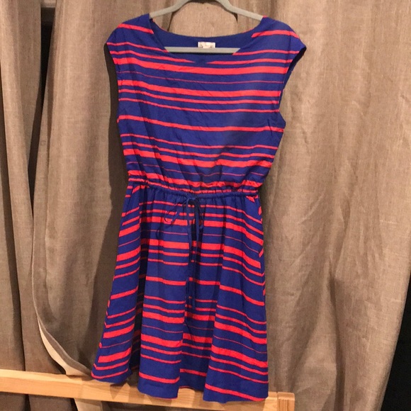 GAP Dresses & Skirts - Gap blue red dress adjustable waist pockets XS